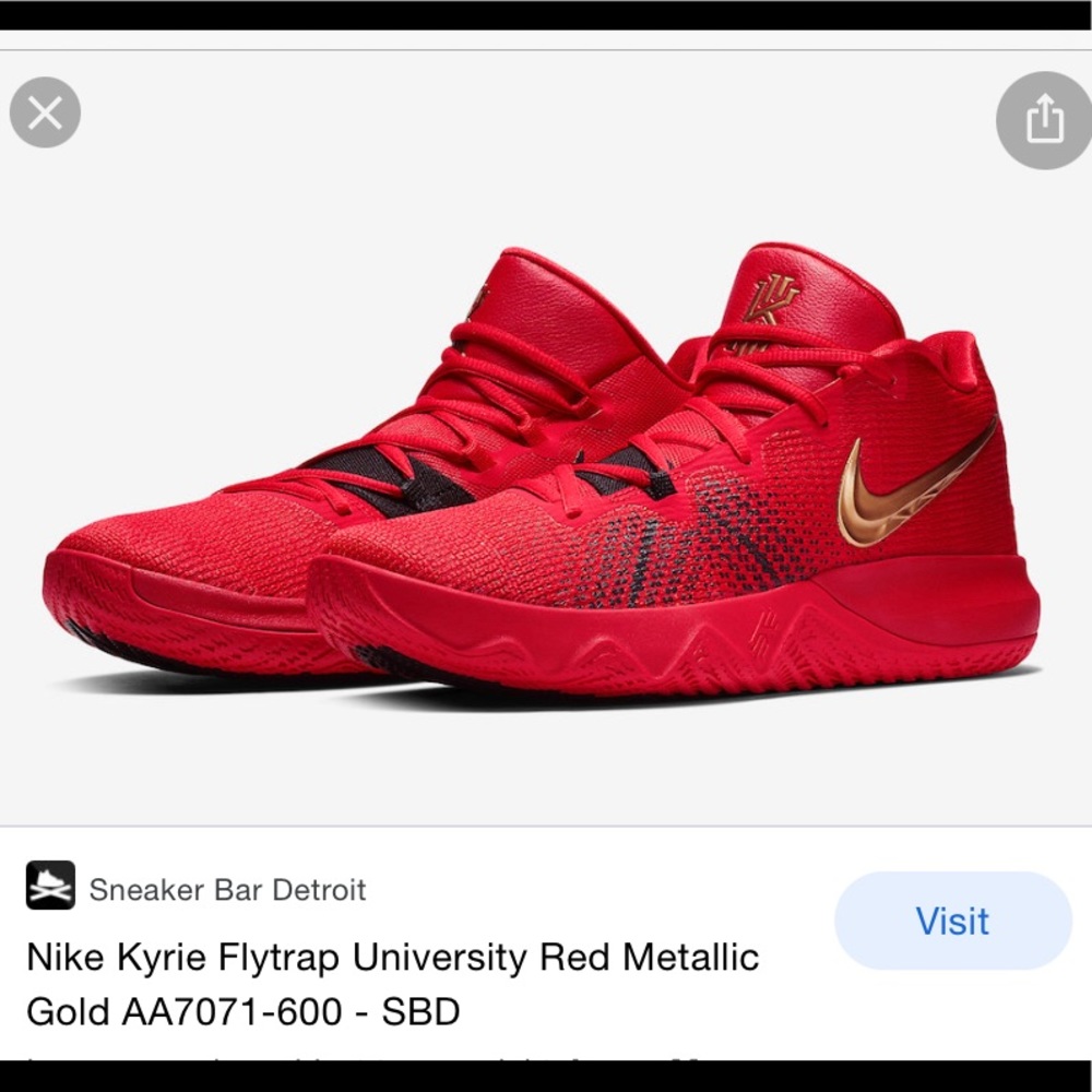 Like New Nike Kyrie Men’s 9 1/2 University Red/Gold